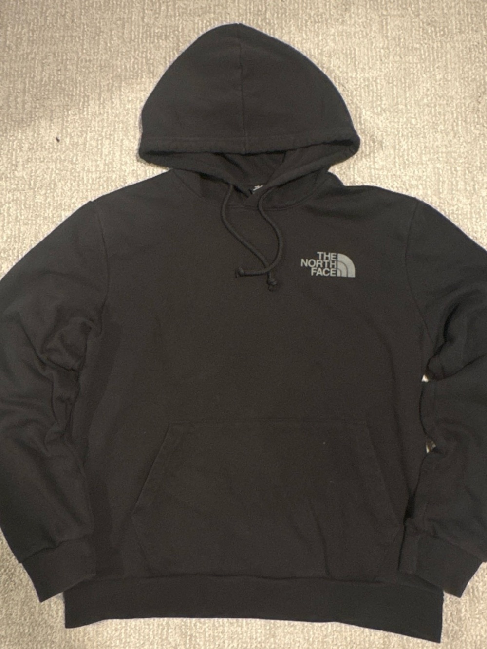 The North Face Men's Black Hoodie with Chest Logo